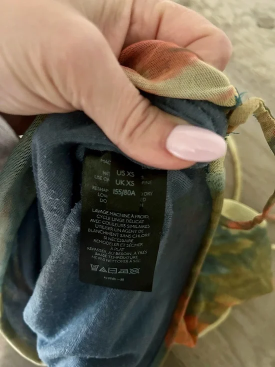 Urban Outfitters Floral Ruched Cami Top Mesh Sheer Side Tie XS - Picture 6 of 6